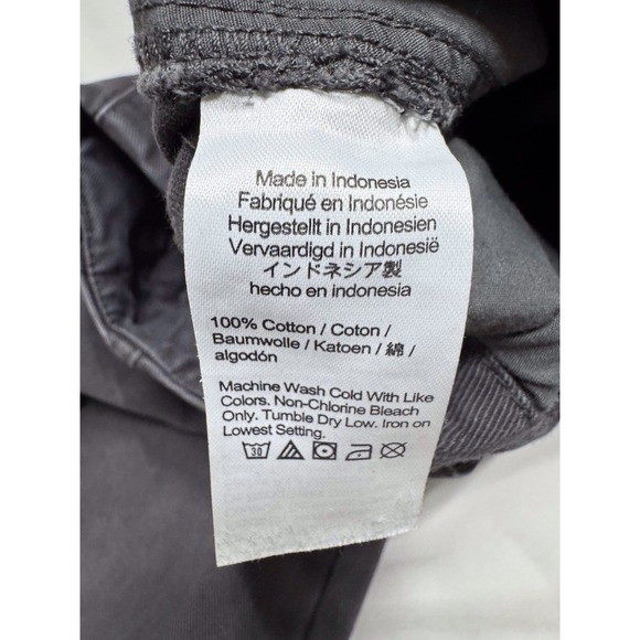 Madewell The Relaxed Chino Dark Gray/Black Pants Womens Size 4 - Picture 4 of 7